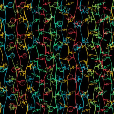 Dikişsiz desen şenlikli. 