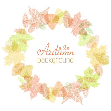 sonbahar yuvarlak çerçevesi. 