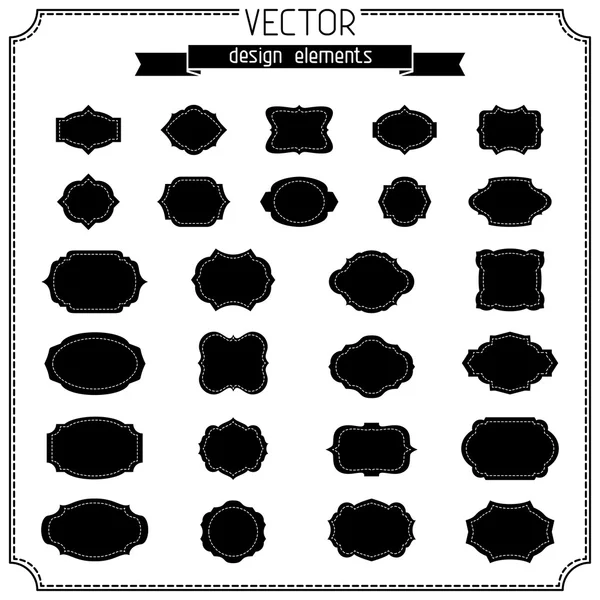 Set di distintivi e etichette retrò Vintage. — Vettoriale Stock