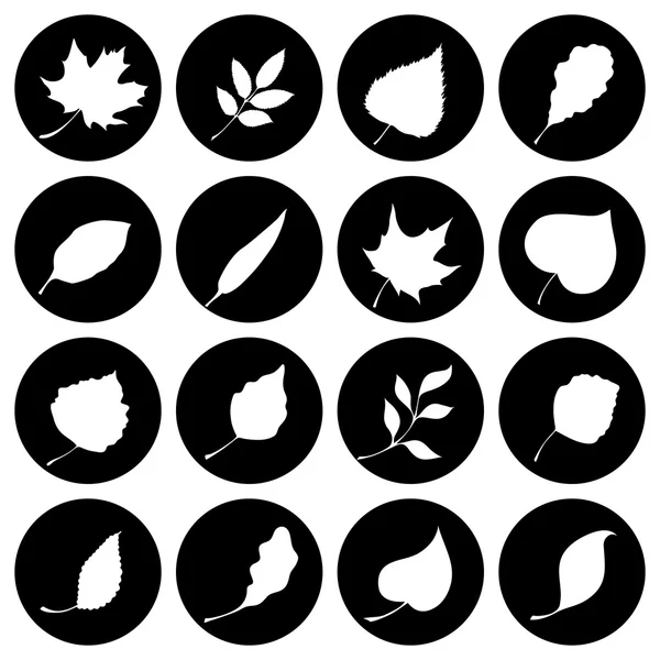 Conjunto de iconos de la naturaleza redonda . — Vector de stock