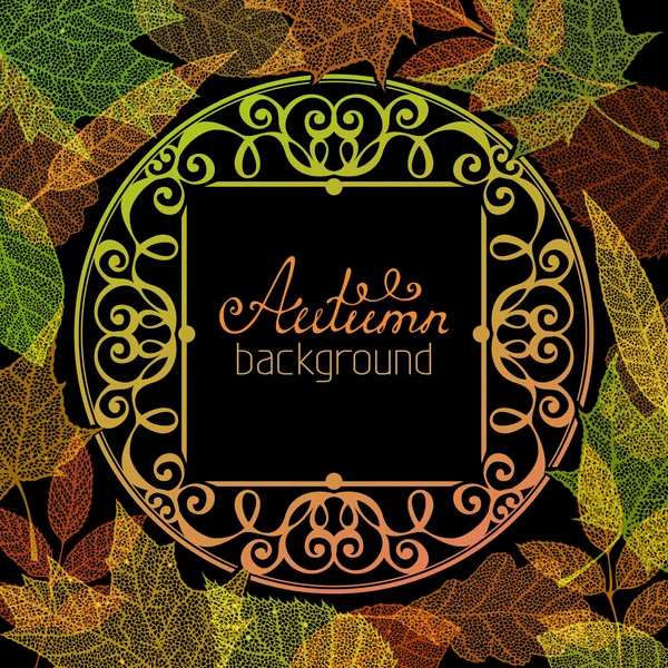 Vintage herfst achtergrond. — Stockvector