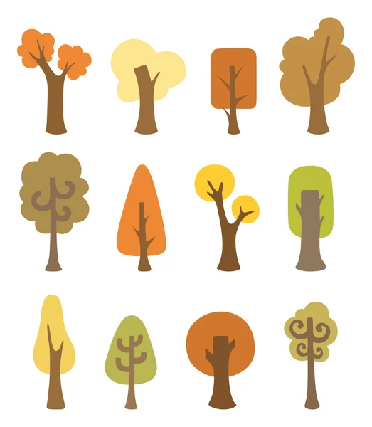 Herfst bomen — Stockvector