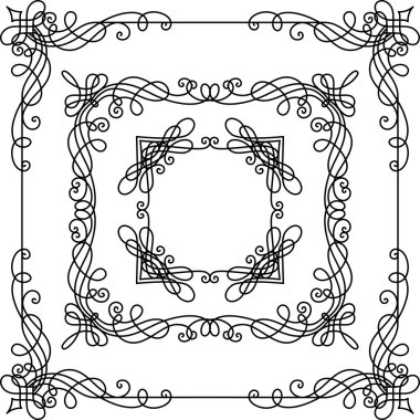 Vintage süslü çerçeve.