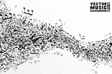 Siyah ve beyaz müzik arka plan
