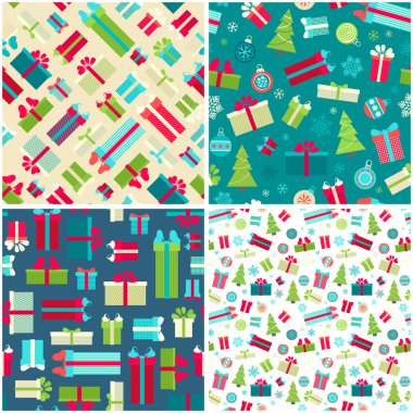 Dikişsiz Noel desenleri.