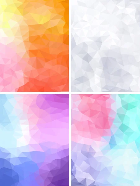 Four geometric retro backgrounds. — Stock Vector