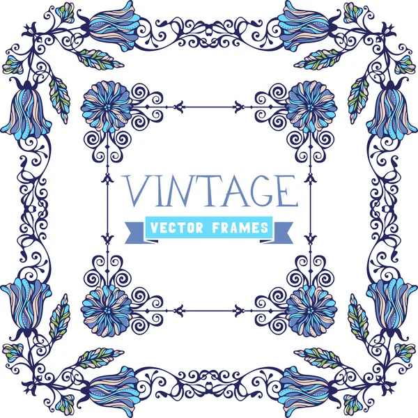 Kalligrafische vintage frames. — Stockvector