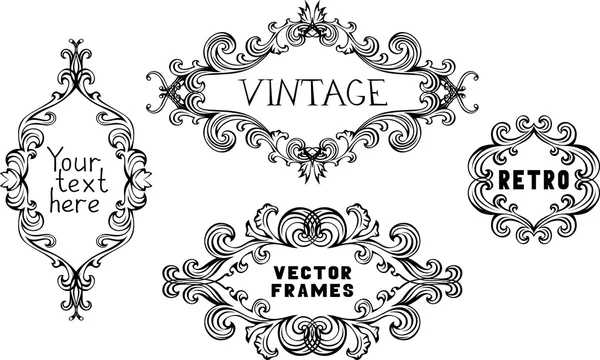 Vintage bordes sin costura — Vector de stock