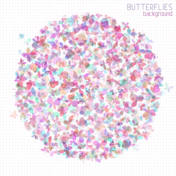 Colorful butterflies background. — Stock Vector