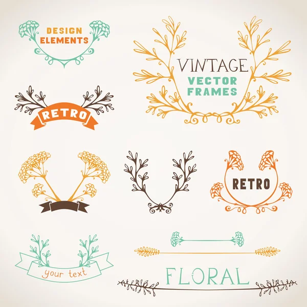 Set of nature design elements. — Stock Vector
