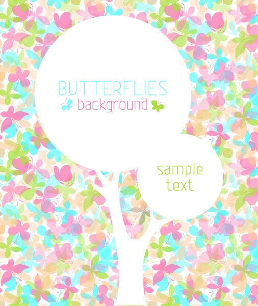 Colourful butterflies background — Stock Vector