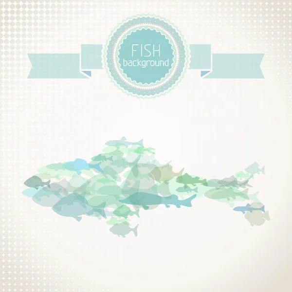 Papier fond de poisson . — Image vectorielle