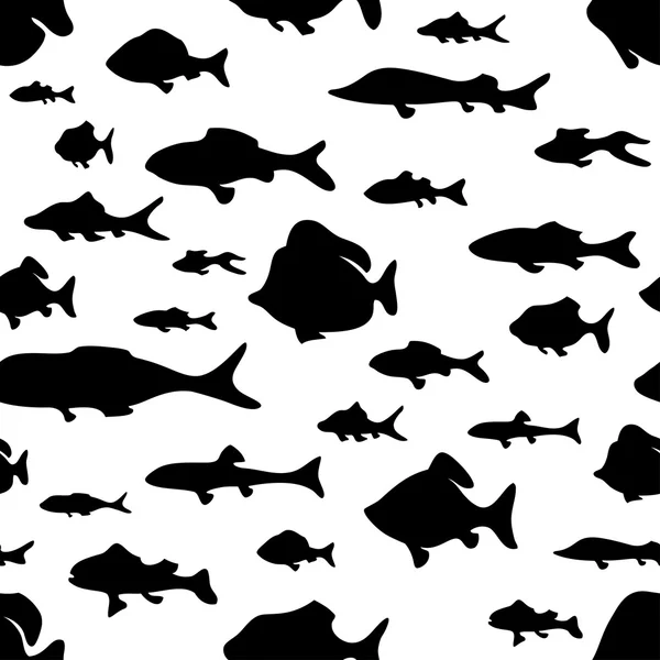 Seamless pattern of fish. — Stock Vector