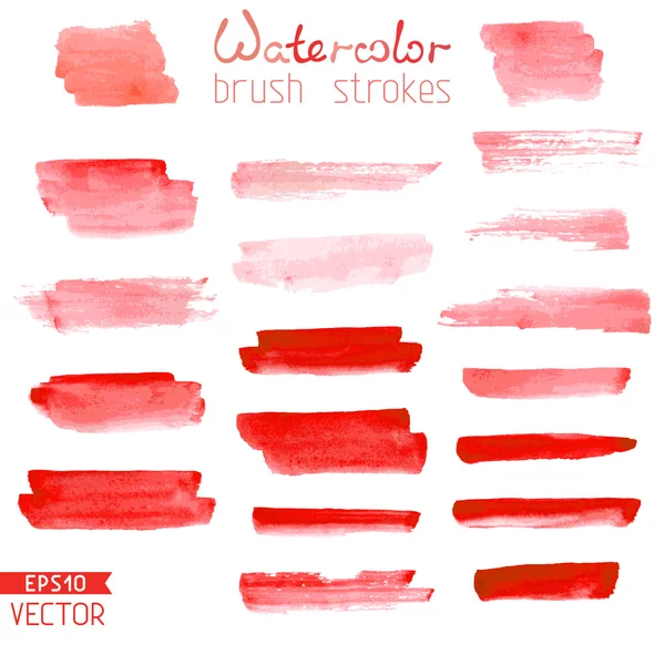 Hand-painted brush strokes. — Stock Vector