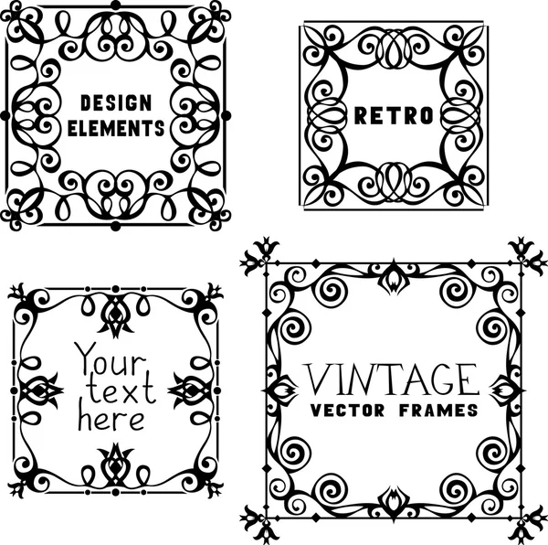 Vintage bordes sin costura — Archivo Imágenes Vectoriales