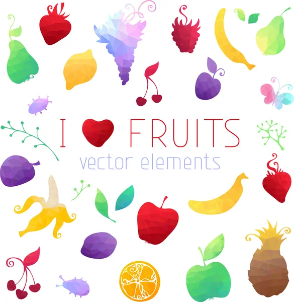 Modèle sans couture de fruits — Image vectorielle