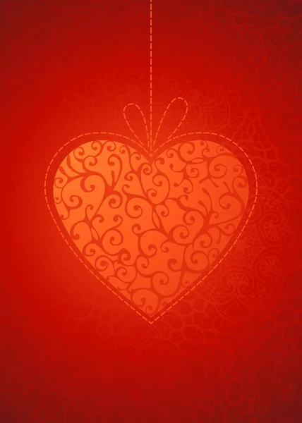 Fondo de San Valentín rojo — Vector de stock