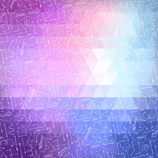 Fondo triangular con flechas . — Vector de stock