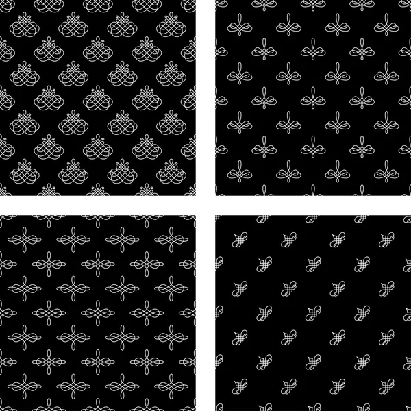 Set of seamless patterns. — Stock Vector