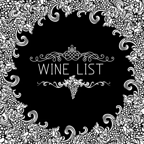 Design da lista de vinhos . —  Vetores de Stock