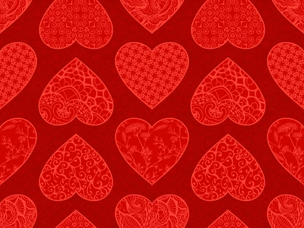 Red Valentine's pattern — Stock Vector