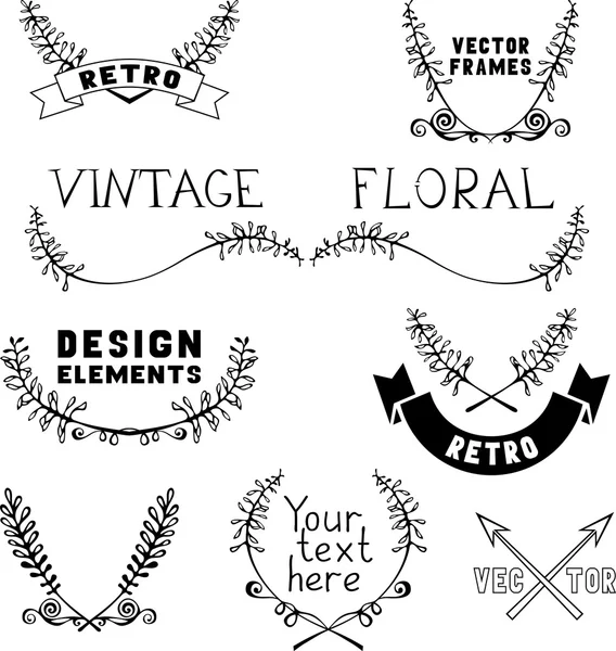 Vintage design elementen — Stockvector