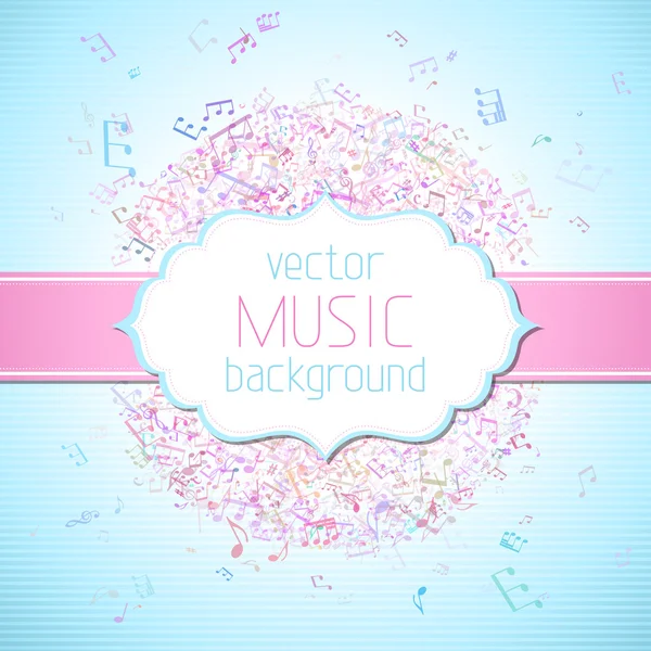Colourful music background — Stock Vector