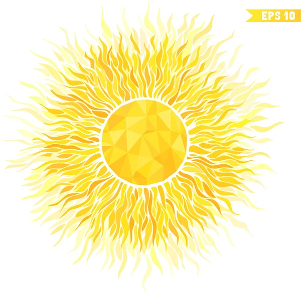 Soleil avec coup de soleil — Image vectorielle
