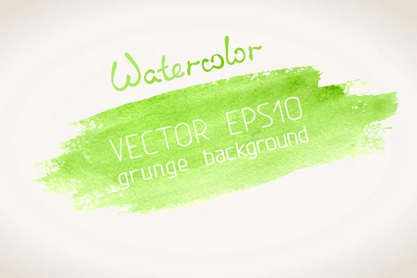 Groene aquarel blob — Stockvector