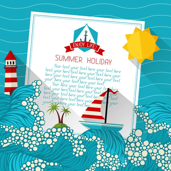 Summer holiday background. — Stock Vector