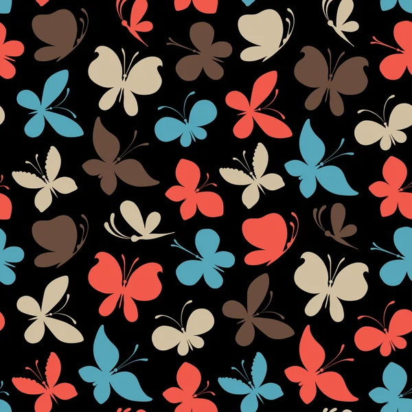 Motif sans couture de papillons — Image vectorielle