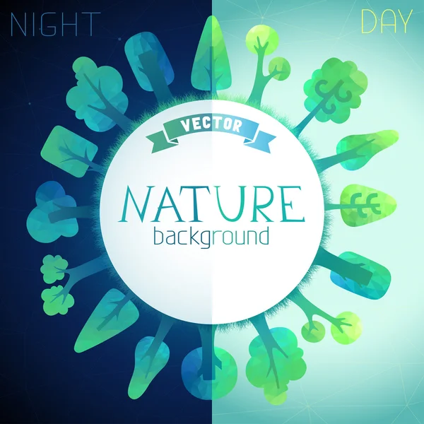 Day and night background. — Stock Vector