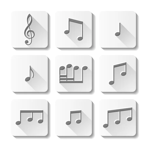 Boutons de musique . — Image vectorielle