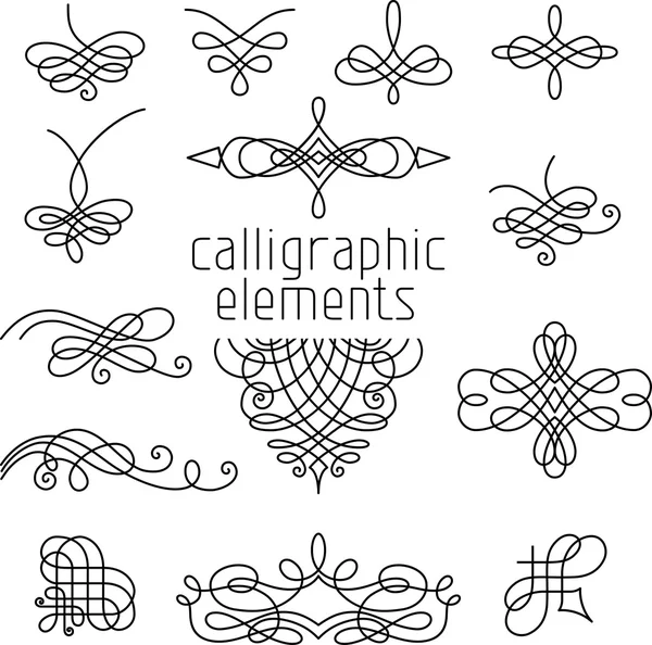 Kalligrafiska designelement — Stock vektor