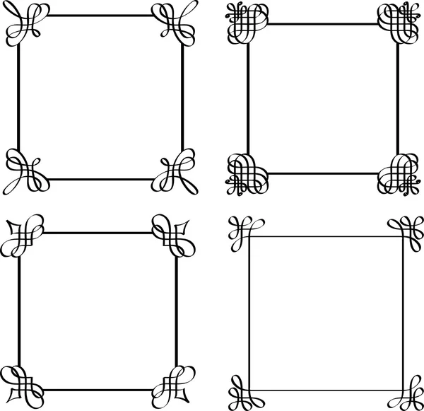 Reihe kalligrafischer Rahmen. — Stockvektor