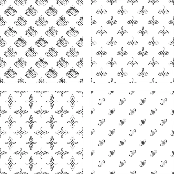 Conjunto de padrões sem costura. —  Vetores de Stock