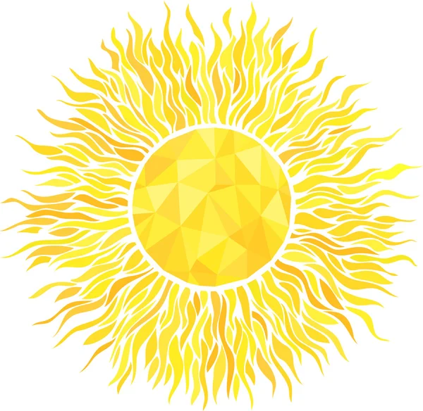 Sun with sunburst — Stock Vector