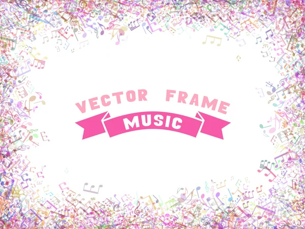 Colorful music frame — Stock Vector