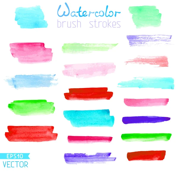 Hand-painted brush strokes. — Stock Vector