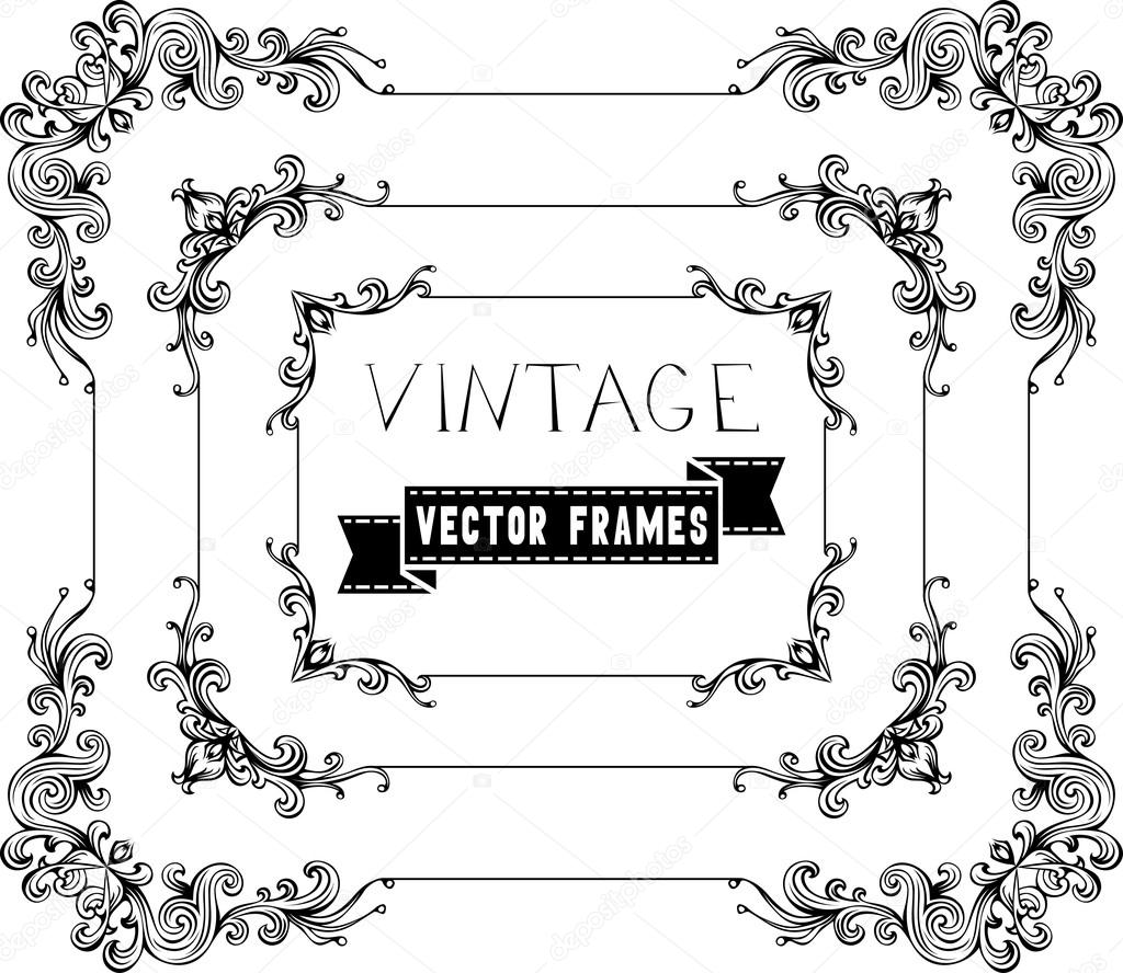 Floral vintage frames.