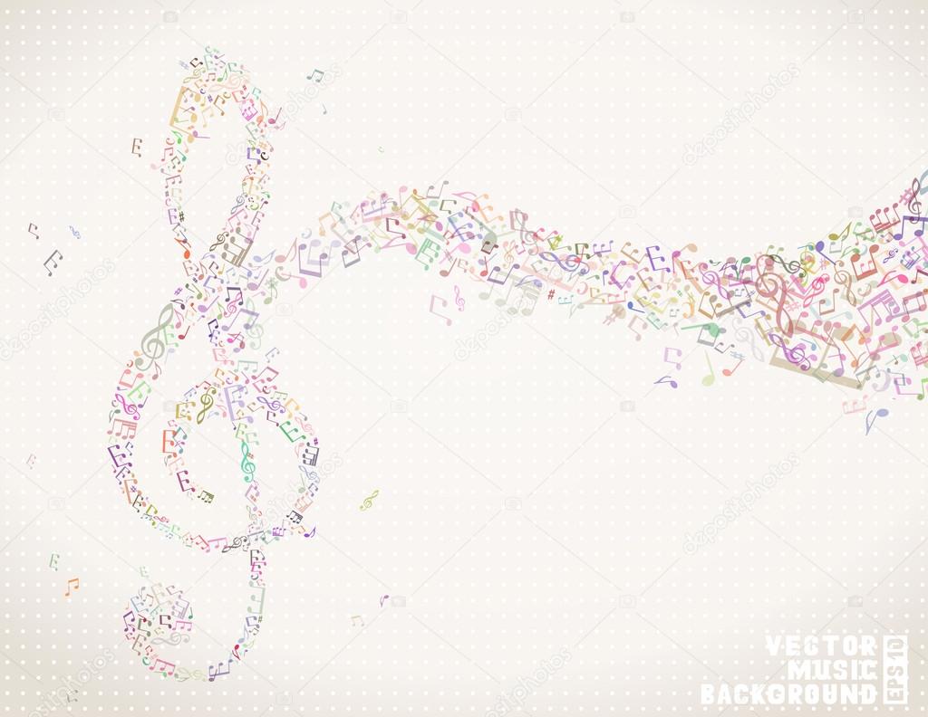 Music colorful background.