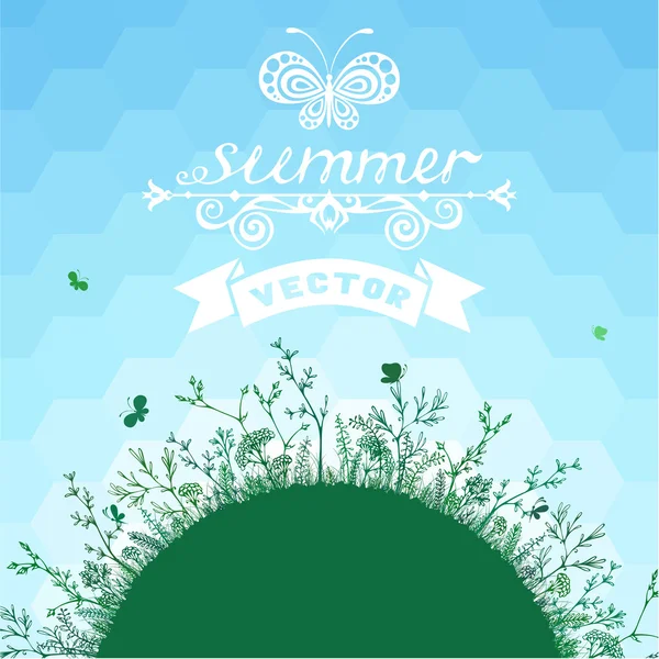 Summer geometric background — Stock Vector