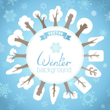 Kış vektör arka plan. 