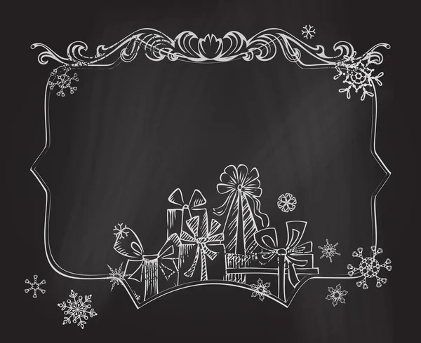 Christmas chalkboard background. — Stock Vector