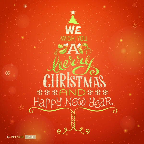 Vector Christmas handgeschreven letters. — Stockvector