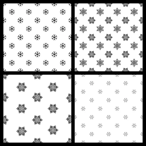 Set of seamless winter textures. — Stock Vector