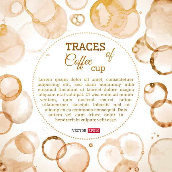 Copo de café traços fundo . — Vetor de Stock