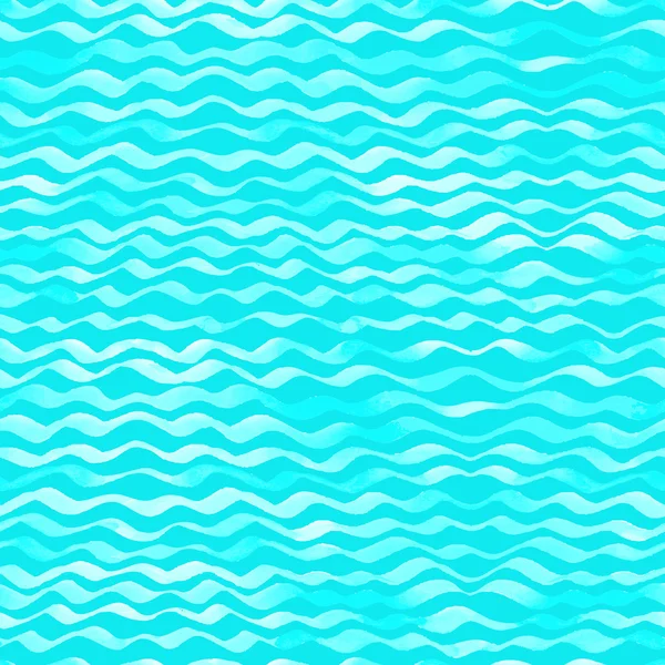 Seamless pattern of watercolor waves. — Stock Vector