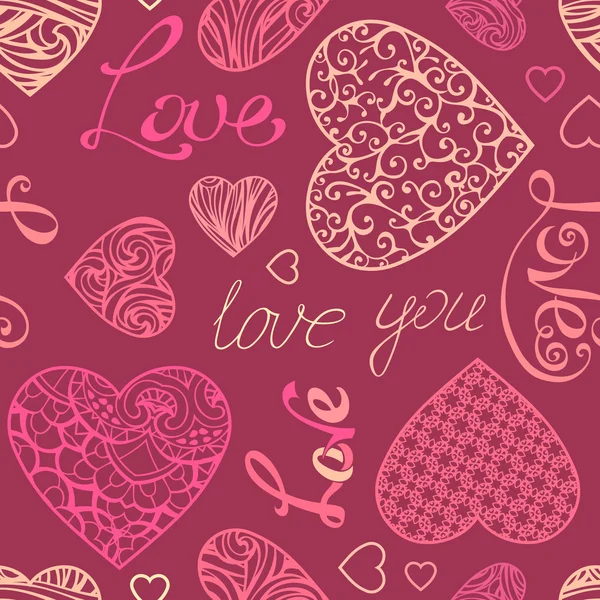 Valentine's seamless pattern. — Stock Vector