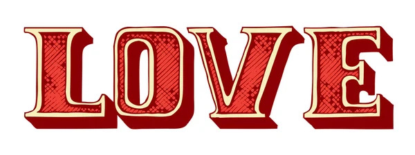 Handritade kärlek bokstäver. — Stock vektor